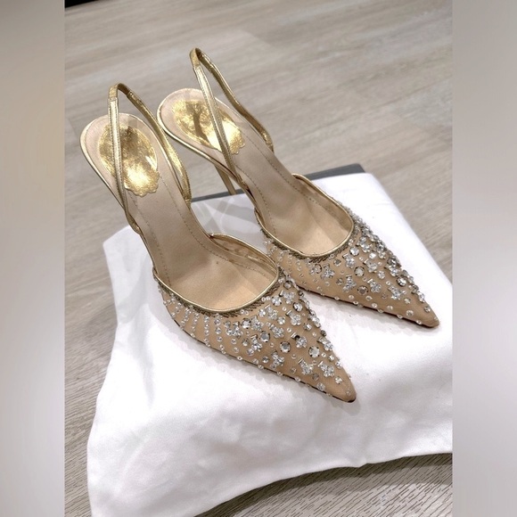René Caovilla Cinderella Heels w crystal-embellished slingback heels - Picture 5 of 16